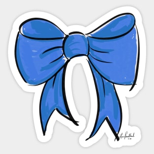 Blue Bow Sticker